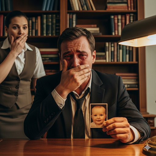 AL SER OBLIGADA A TRABAJAR DE NOCHE, EMPLEADA VE QUE SU JEFE LLORA MIRANDO UNA FOTO DONDE APARECE….