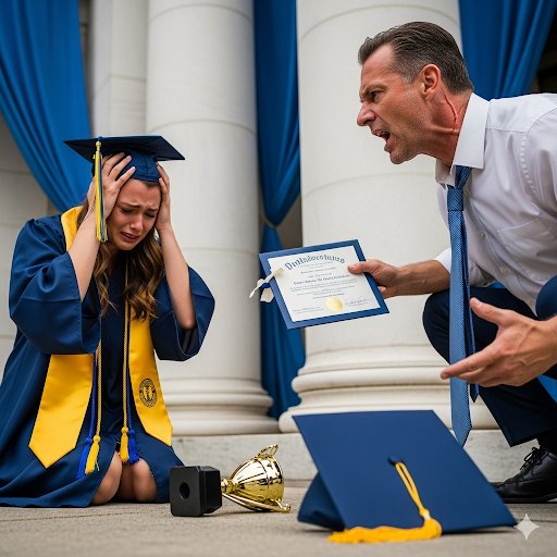 En la graduación, mi padre rompió mi título y lo tiró al suelo diciendo: “La condición humilde no merece tener éxito.”