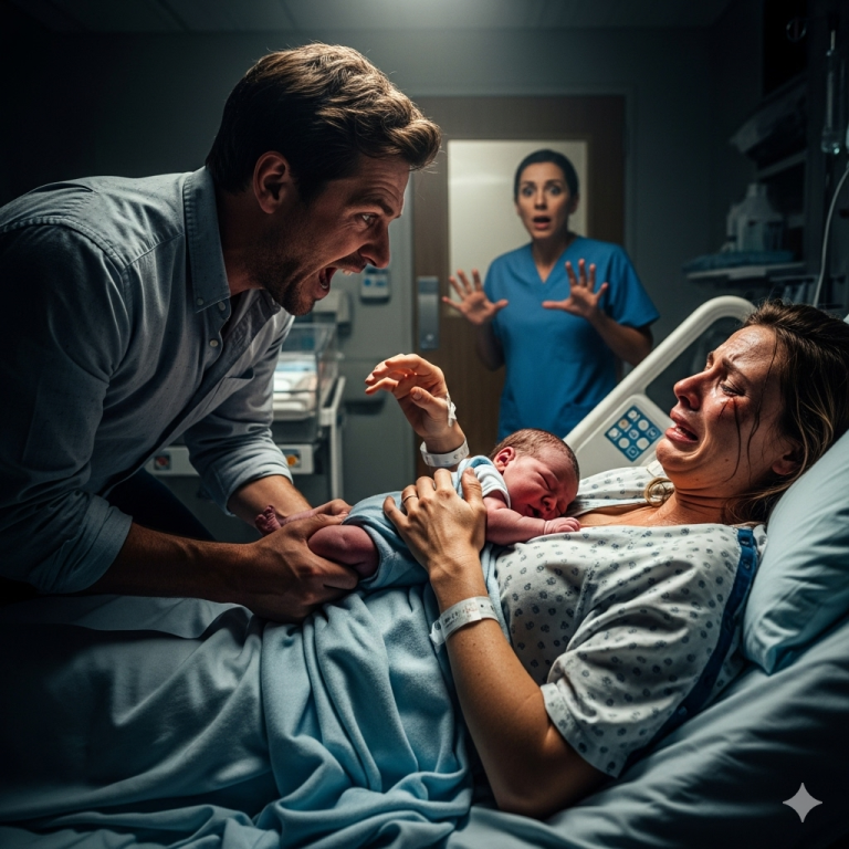 MI MARIDO ME GOLPEÓ EN EL HOSPITAL JUSTO DESPUÉS DE DAR A LUZ… PERO NO ESPERABA LA VENGANZA QUE…