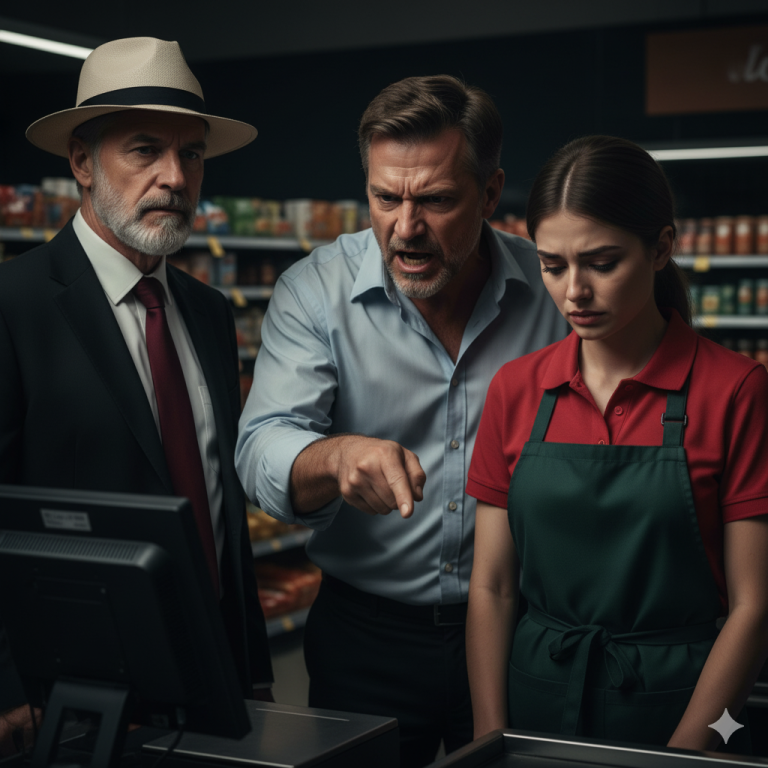 Millonario disfrazado visita su tienda y descubre al gerente humillando a la cajera