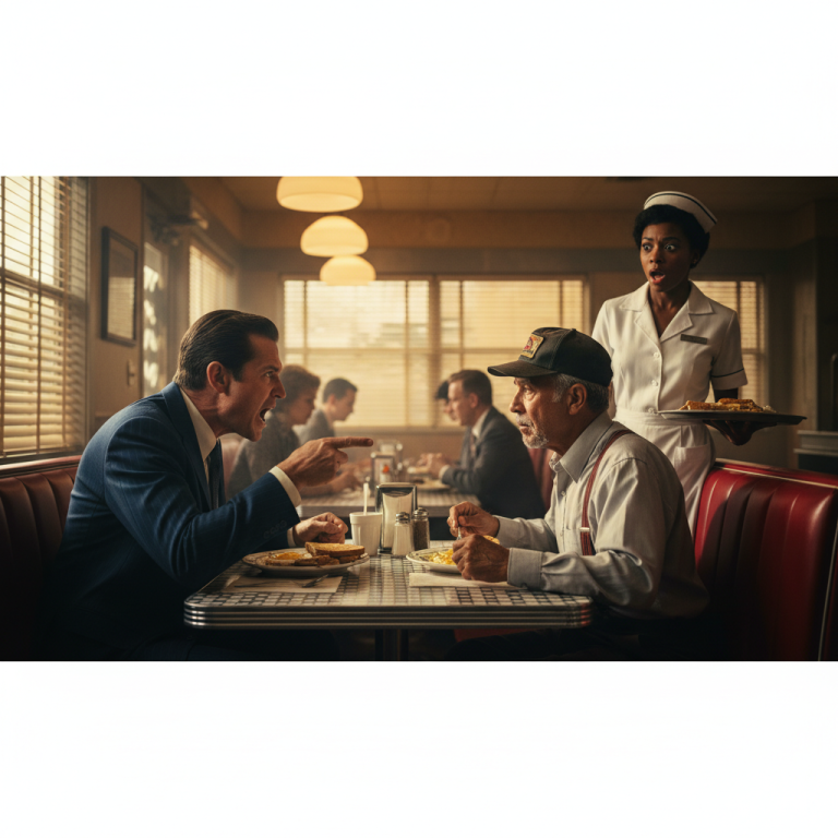 La despidieron por ayudar a un veterano… una hora después, cuatro marines entraron al cafés