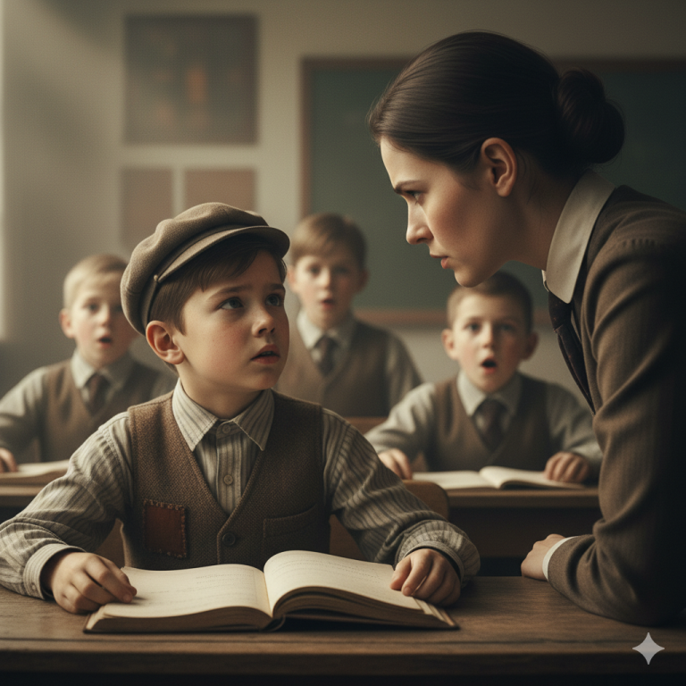 “CÁLLATE, ANALFABETO” — Gritó LaS Profesora…A Hasta Que El Niño Judío Escribió En 7 Idiomas…