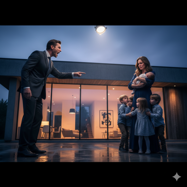 “Él echó a su esposa y a sus cinco hijos de la casa… y luego, aquel que antes lo tenía todo se convirtió en un hombre solo, sin nadie a su lado. Cuando su esposa e hijos regresaron, todo cambió.”