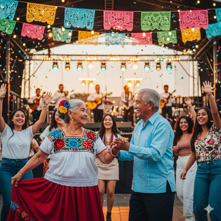Dolores Ortega, 81 años, nunca había ido a un concierto masivo.