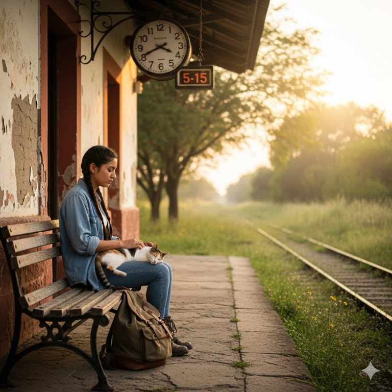 En un pequeño pueblo del sur de Italia, donde los trenes pasaban como fantasmas a mediodía y las flores crecían entre las vías oxidadas, vivía un gato callejero al que todos llamaban Nino.
