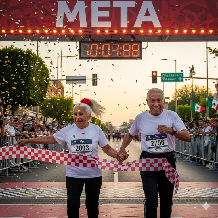 La avenida estaba llena de camisetas fluorescentes, zapatillas de marca y cuerpos jóvenes estirando músculos.