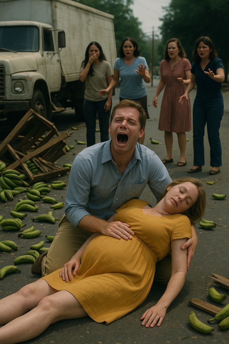 Mi esposa me dijo que vendiera este plátano esta mañana y luego tomara la licencia de maternidad, nuestro hijo está a solo 1 mes de nacer