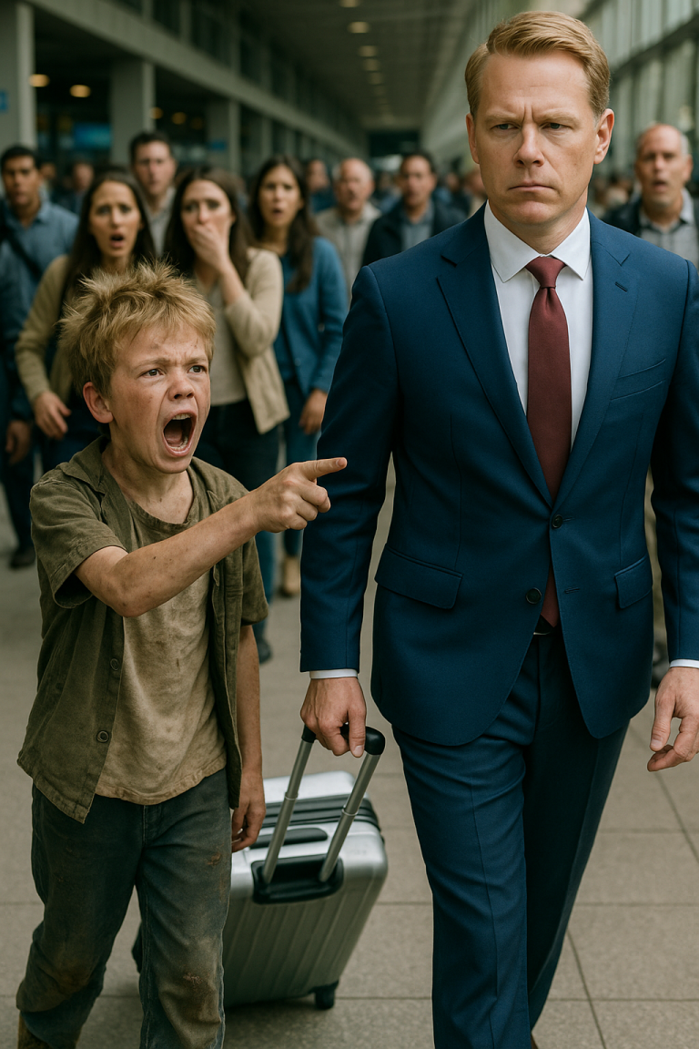 “¡No te subas al avión! ¡Va a explotar! – gritó un niño sin hogar a un rico hombre de negocios, y la verdad dejó a todos sin palabras…