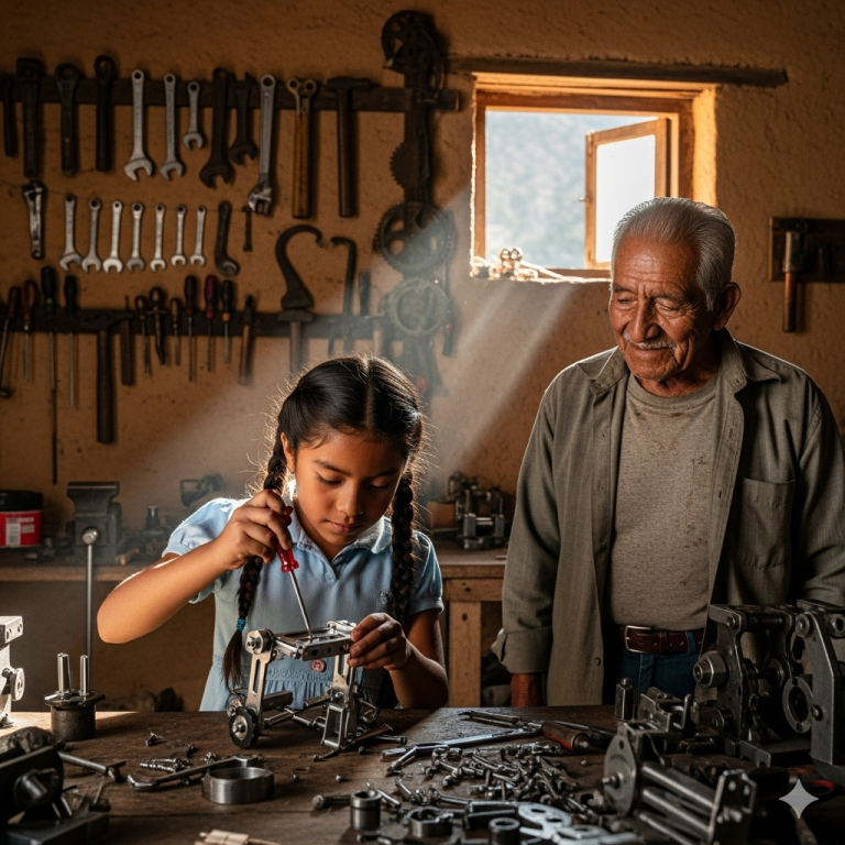 Amara tenía 13 años y un sueño secreto: convertirse en inventora. No era algo común en el pueblo de Kipushi, en el sur del Congo, donde la mayoría de los niños apenas soñaban con terminar la escuela primaria.