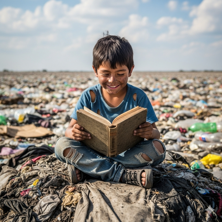 En un rincón olvidado de Lagos, Nigeria, vivía un niño llamado Tunde.
