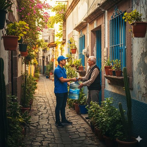 Un hombre de 75 años pedía 14 cajas de agua mineral al día. El repartidor sospechó y llamó a la policía. Cuando se abrió la puerta, todos quedaron atónitos.