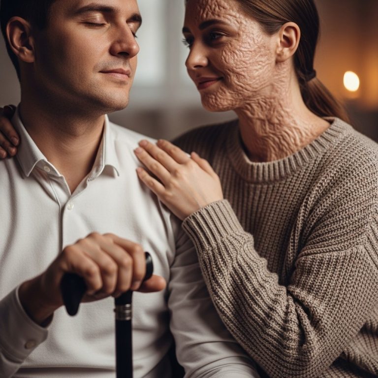 Me casé con un ciego porque pensé que no podía ver mis cicatrices, pero en nuestra noche de bodas, me susurró algo que me congeló el alma.