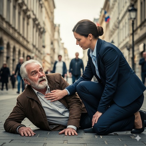 ¡Valerie perdió su entrevista de trabajo para salvar a un anciano que se desplomaba en una concurrida calle de Chicago! Pero cuando entró en la oficina, casi se desmaya por lo que vio…