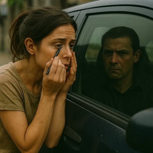 UNA CHICA POBRE SE MAQUILLABA EN LA VENTANA DE UN AUTO SIN SABER QUE ALGUIEN LA OBSERVABA