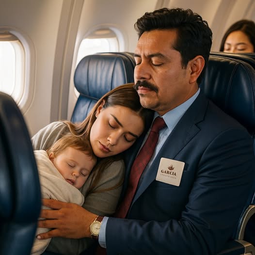 Una madre exhausta y su bebé se quedan dormidos en el hombro de un CEO durante un vuelo — Lo que sucede cuando ella despierta la deja sin palabras.