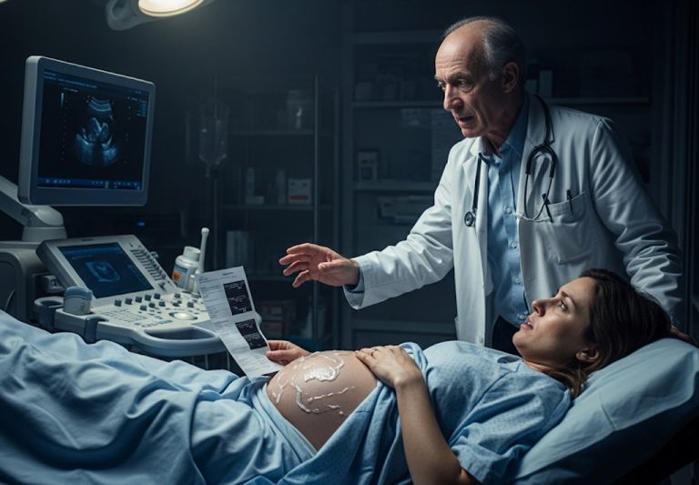 Me hice una ecografía estando embarazada, el doctor temblaba al darme los resultados: “Aléjate de tu esposo y no regreses…”
