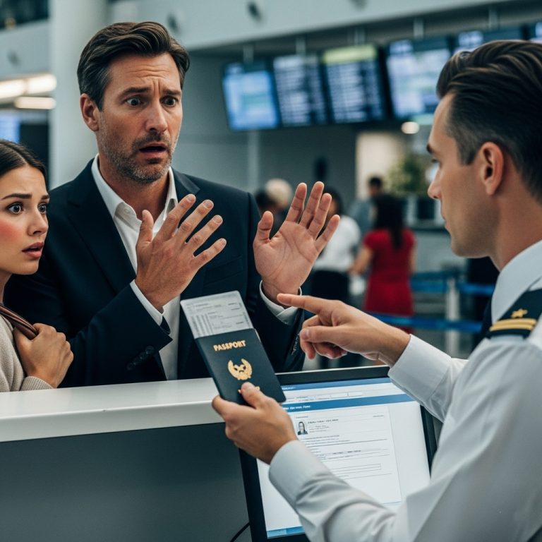 Mi esposo tomó a escondidas mi tarjeta bancaria para llevar a su amante de viaje, pero al llegar al aeropuerto, el oficial de migración declaró fríamente una frase que los dejó a los dos paralizados…