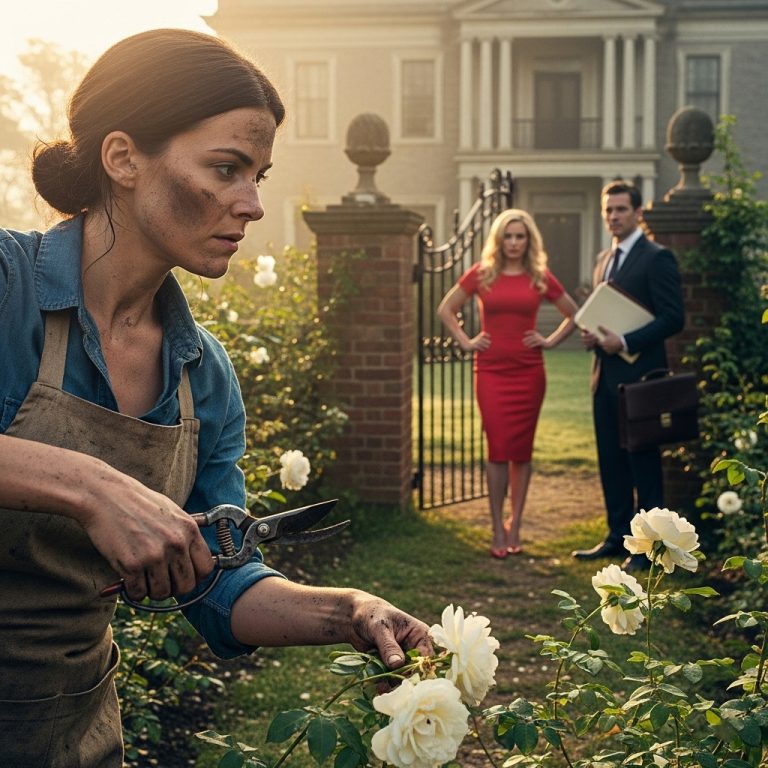 La nueva esposa de mi marido apareció en la puerta dee mi casa con una sonrisa de superioridad.