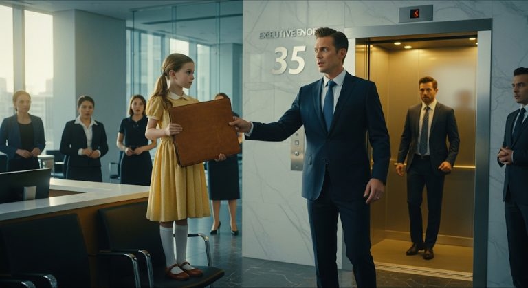 Cuando una Niña Vestida de Amarillo Entra Sola a una Empresa Multinacional y Dice: “Estoy Aquí para la Entrevista de Mi Mamá”, Nadie Sabe lo Que Va a Suceder. Lo Que Parece un Acto Inocente Revelará un Secreto y Obligará a un Hombre Poderoso a Enfrentar Todo lo que Ha Estado Evitando Durante Años.