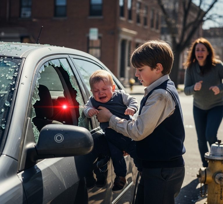 Un Niño de Ocho Años Rescató a un Bebé de un Coche Cerrado, Llegó Tarde a Clase y Fue Regañado — Pero Algo Inesperado Sucedió Pronto