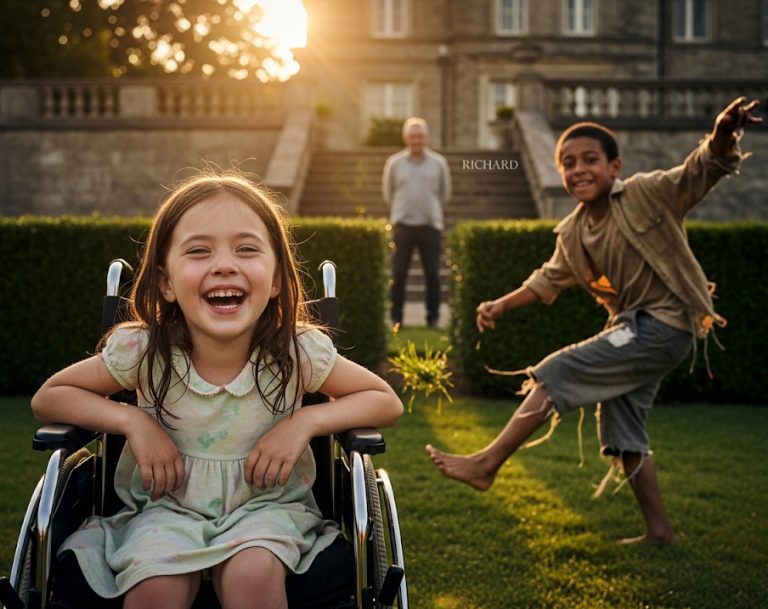 El baile de un niño sin hogar provoca risas en la hija de un millonario paralizado: una historia viral de esperanza inesperada