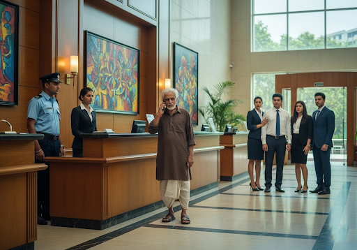 Un campesino entra en un hotel de lujo y es despreciado… hasta que saca su teléfono, y todos se arrepienten.