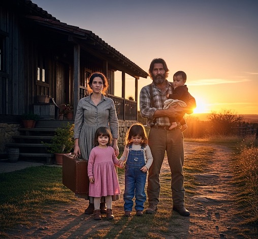 “Su esposa lo dejó a él y a sus 5 hijos — 10 años después, ella regresa y se queda impactada al ver lo que él ha hecho.”