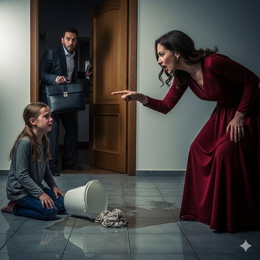 La niña suplicó “Me duele mucho la mano”. Entonces, de repente, su padre millonario entró corriendo y gritó…