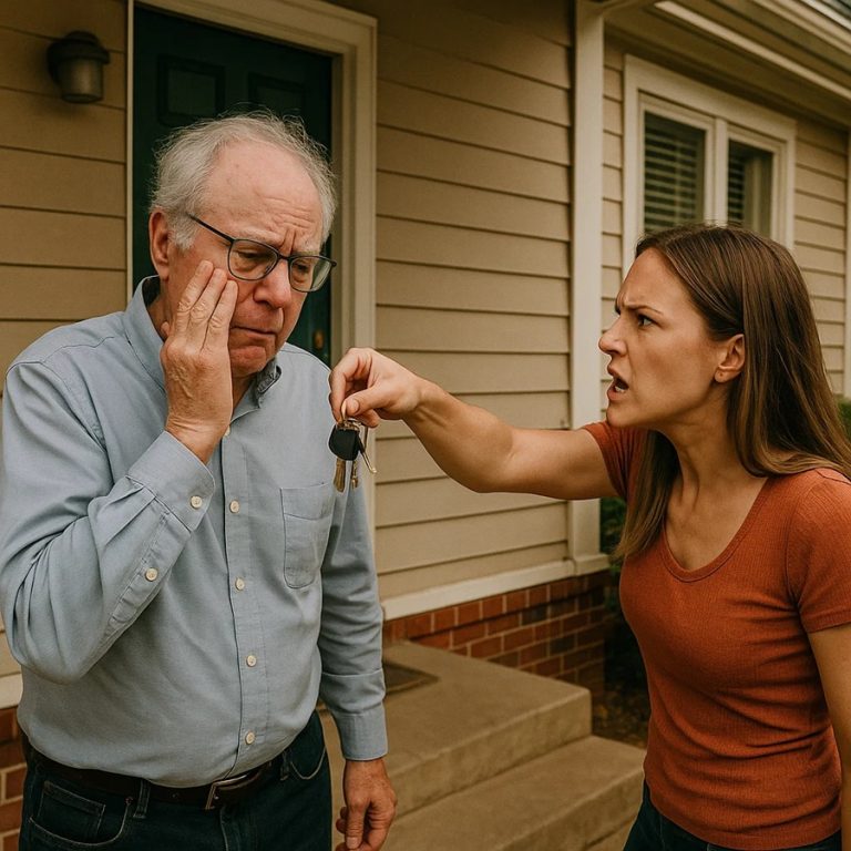 Mi nuera me exigió las llaves y me echó de la casa. De repente, mi hijo apareció y presenció todo… y el desenlace fue inesperado.