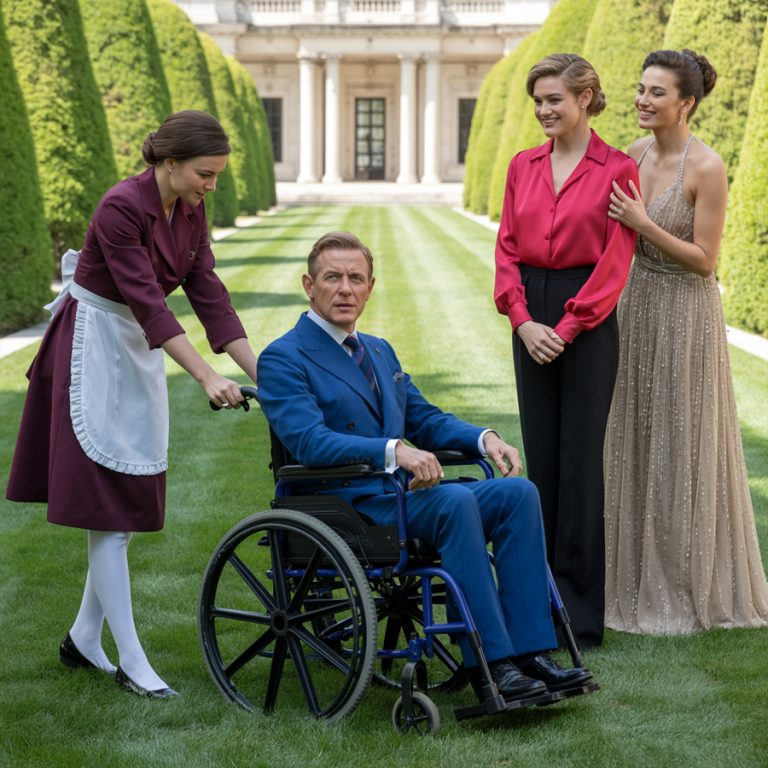 El Amor Más Allá de la Falsedad: La Historia de Alejandro y Carmen Posted by – September 12, 2025 Alejandro Mendoza, el heredero multimillonario más rico de España, lo tenía todo: dinero, poder, y una novia modelo que parecía perfecta. Sin embargo, había algo que lo atormentaba. ¿El amor de Isabela era verdadero o interesado? Esta duda lo llevó a idear un plan extremo que conmocionaría a todos. —Carlos, necesito hablar contigo —dijo Alejandro, mirando por la ventana de su oficina en el piso 40 del rascacielos que llevaba su nombre. La ciudad se extendía ante él, un reino del cual era el soberano indiscutible. —Dime, amigo —respondió el Dr. Carlos Herrera, su médico personal y uno de los pocos amigos verdaderos que tenía. Alejandro giró su silla, enfrentando a Carlos con una expresión seria. —Quiero fingir un accidente. Quiero que Isabela vea cómo sería mi vida si no tuviera nada —confesó. Carlos frunció el ceño, sorprendido. —¿Fingir un accidente? ¿Estás loco? Eso es extremadamente peligroso. —Lo sé, pero necesito saber si realmente me ama o si solo está interesada en mi dinero y poder. Si soy un hombre dependiente, ¿seguirá a mi lado? Carlos se quedó en silencio, considerando la propuesta. Alejandro continuó. —Técnicamente, podrías ayudarme a falsificar algunos informes médicos. Un accidente de tráfico que me deje paralizado de la cintura hacia abajo. —Eso es demasiado arriesgado —dijo Carlos, pero vio la determinación en los ojos de su amigo y comenzó a considerar la posibilidad. Un Plan en Marcha La idea se convirtió en un plan meticuloso. Esa noche, Alejandro no durmió, observando a Isabela, que descansaba serena, ignorante de lo que estaba por suceder. Al día siguiente, todo se organizó con precisión. Carlos preparó documentos médicos falsos, instruyó a enfermeros de confianza y hizo instalar equipos médicos creíbles en la mansión. —Isabela estará en Barcelona para una sesión fotográfica. La llamaré y le diré que he tenido un terrible accidente —dijo Alejandro, sintiendo una mezcla de emoción y miedo. Cuando Alejandro llamó a Isabela, su reacción fue la esperada: shock, incredulidad y promesas de regresar inmediatamente. Pero Alejandro, con el oído entrenado de quien lee a las personas en los negocios, notó una pausa demasiado larga antes de las palabras de consuelo, una vacilación que le heló la sangre. La Reacción de Isabela Esa noche, Isabela llegó a la mansión, y Alejandro ya estaba en el escenario de su engaño, sentado en la silla de ruedas. El sonido del Maserati resonó en el sendero de grava, haciendo latir su corazón más fuerte que cualquier negociación millonaria. Cuando Isabela entró, Alejandro se sintió como un actor en una obra de teatro. Ella llevaba un traje rojo fuego, su cabello perfectamente peinado a pesar del viaje urgente. —Alejandro, ¡no! —exclamó, arrojándose a sus pies con una voz teatral. Pero Alejandro notó que tenía cuidado de no arruinar su vestido. —Los médicos dicen que podría necesitar meses para recuperarme, tal vez nunca —explicó Alejandro, observando cada reacción en su rostro. Isabela mostró una sombra de decepción, pero sus palabras sonaban vacías, pronunciadas con automatismo. Evitaba mirarlo a los ojos, su mirada vagando por la habitación, como si ya estuviera pensando en otra cosa. —Necesitaré asistencia durante meses —dijo Alejandro, sintiendo que el momento de la verdad se acercaba. —Claro que te ayudaré —respondió Isabela rápidamente—, pero tengo compromisos laborales. Hay una campaña para Loe en Ibiza y un desfile en Milán. Mientras Isabela hablaba, Alejandro escuchó el ruido discreto de alguien en la habitación contigua. Era Carmen López, la empleada doméstica gallega que había trabajado en la mansión desde hacía tres años. Una mujer de 32 años, siempre silenciosa y eficiente, que pasaba desapercibida. Carmen entró con una bandeja de té y Alejandro la miró realmente por primera vez en años. Había algo en sus ojos oscuros, una preocupación genuina que contrastaba notablemente con la actitud de Isabela. —¿Cómo te sientes, Alejandro? —preguntó Carmen, acomodando un cojín detrás de su espalda con gestos cuidadosos. Isabela observó la escena con impaciencia, disculpándose por tener que hacer llamadas urgentes a su agente. Salió de la habitación dejando solo una estela de perfume caro y una sensación de vacío. La Revelación de Carmen Carmen se quedó arreglando silenciosamente la habitación. Alejandro le pidió que se quedara un momento, confesando que necesitaba compañía. Por primera vez en tres años, hablaron como seres humanos en lugar de como empleador y empleada. —Me siento patético —dijo Alejandro, sintiéndose vulnerable. Carmen sonrió con calidez. —No pienses eso. Estás atravesando un momento muy difícil. Necesitas personas que realmente te quieran. Esas palabras golpearon a Alejandro más que cualquier declaración de amor de Isabela. Había una sinceridad en Carmen que nunca había notado, una capacidad de ver más allá de la superficie que lo conmovió profundamente. Una Nueva Perspectiva La noche siguiente, Isabela durmió en el cuarto de huéspedes para no molestarlo. Alejandro se quedó despierto pensando en cómo su plan ya estaba dando resultados inesperados. Isabela había mostrado su verdadero rostro en menos de 24 horas: superficial, interesada, incapaz de afecto cuando la situación se volvía difícil. Pero la verdadera revelación había sido Carmen. En pocas horas de fingida discapacidad, esa mujer silenciosa había demostrado más cuidado y humanidad que toda la que Isabela había mostrado jamás. Al día siguiente, Isabela partió para Milán como estaba previsto, sin ocultar el alivio de poder escapar de la situación incómoda. Alejandro la vio subir al Maserati y, por primera vez en dos años, no sintió ningún dolor al verla partir. Lo que no sabía era que Carmen, desde la ventana de la cocina, estaba observando la misma escena con una expresión de tristeza e indignación. El Vínculo con Carmen Los días que siguieron a la partida de Isabela revelaron a Alejandro una realidad que nunca había notado. Mientras Isabela mandaba mensajes esporádicos con excusas para prolongar su ausencia, Carmen se convirtió en su presencia constante, silenciosa pero indispensable. Cada mañana a las 7, Carmen entraba con el desayuno preparado exactamente como a él le gustaba: huevos revueltos, café expreso doble, tostadas calientes, zumo de naranja fresco. Pero era la forma en que lo hacía lo que más impactaba. Gestos delicados, naturales, sin aire de sacrificio o deber. Carmen tenía las manos ásperas del trabajo, pero sus movimientos eran increíblemente gentiles. Lo ayudaba sin hacerlo sentir inadecuado, hablaba con él sin lástima. Lo trataba todavía como una persona completa a pesar de su condición aparente. Un día, Alejandro le preguntó por qué había venido a Madrid. —Mi hermana menor necesitaba una operación del corazón muy costosa —respondió Carmen, vacilando—. En Galicia, las listas de espera eran demasiado largas, así que vine a Madrid, donde se gana más como empleada doméstica. La operación fue exitosa hace dos años y ahora Lucía estudia medicina en Santiago para convertirse en cardióloga. Alejandro sintió algo oprimirse en su pecho. Esa mujer había sacrificado todo para salvar a su hermana, dejando su tierra, su familia, cuidando de un desconocido rico. Y él nunca se había dado cuenta. Descubriendo la Verdad En los días siguientes, Alejandro empezó a notar cosas sobre Carmen que siempre habían estado ahí. Cantaba bajito en gallego durante la limpieza, leía libros de literatura en los descansos, conocía tres idiomas perfectamente y tenía una licenciatura en filología que nunca había mencionado. El quinto día, cuando Alejandro fingió dolores de espalda, Carmen no dudó en dormir en el sillón de su habitación para asistirlo. Esa noche, nunca durmió realmente, levantándose cada hora para verificar que estuviera bien, acomodándole las mantas, trayéndole agua sin que la pidiera. Hacia las 3 de la madrugada, creyendo que dormía, Carmen se acercó y le acomodó un mechón de cabello con delicadeza infinita. Luego susurró tan bajo que él apenas pudo escuchar. —Por favor, cúrate pronto. No soporto verte así. En esa frase había un dolor tan genuino, un cariño tan puro que Alejandro tuvo que apretar los dientes para no reaccionar. Carmen lo amaba. No su dinero, no su estatus, sino a él, Alejandro, incluso cuando estaba roto y dependiente. La Decisión de Carmen La mañana siguiente, cuando Carmen le trajo el desayuno con la sonrisa habitual, Alejandro la miró con ojos completamente nuevos. Esa mujer había pasado tres años cuidándolo con una dedicación que iba más allá del deber profesional. Cuando Alejandro le preguntó qué haría si nunca se recuperara, Carmen lo miró directamente a los ojos con intensidad sorprendente. —Tú ya eres perfecto tal como eres. La discapacidad no define a una persona. Eres Alejandro Mendoza, inteligente, amable, capaz de hacer reír a la gente, generoso. Las piernas no tienen nada que ver con lo que realmente eres. Y cuando Alejandro preguntó si hubiera necesitado asistencia para siempre, Carmen respondió sin vacilación. —Entonces estaré yo para siempre. En ese momento, Alejandro entendió que había encontrado algo que ni siquiera sabía que estaba buscando. No solo amor verdadero, sino una persona que lo veía por lo que realmente era y lo amaba precisamente por eso. El Descubrimiento de la Verdad Pero lo que no sabía era que Carmen había comenzado a sospechar algo sobre el accidente. Tenía una licenciatura en filología, hablaba cuatro idiomas y poseía un instinto femenino que le hacía notar detalles que otros perdían. Algunos detalles sobre el accidente de Alejandro no la convencían. Primero, Alejandro estaba demasiado en forma para alguien que había sufrido un trauma espinal grave. Segundo, sus reflejos eran perfectos. Cuando ella limpiaba, Alejandro retiraba instintivamente los pies si había riesgo de golpe. Tercero, lo había visto mover los dedos de los pies mientras dormía. El detalle que más la hizo sospechar fue encontrar, mientras limpiaba su estudio, documentos médicos dejados casualmente en el escritorio. Carmen conocía la terminología médica y esos historiales eran demasiado genéricos, como escritos por alguien no especializado en traumas espinales. La noche del séptimo día, Carmen tomó una decisión. Esperó a que Alejandro se durmiera. Luego bajó a su estudio. Conocía la combinación de la caja fuerte detrás del cuadro de Velázquez, la fecha de nacimiento de su madre. Lo que encontró la dejó sin aliento. Había un contrato con el doctor Herrera para servicios de consultoría médica no convencionales, emails entre Alejandro y el doctor que hablaban de puesta en escena convincente y prueba comportamental. Recibos del alquiler de la silla de ruedas y equipos médicos falsos. Carmen se sentó temblorosa en el sillón, los documentos en sus manos, sintiendo el mundo desplomarse. Todo era falso. El accidente, la parálisis. Su sufrimiento. Al verlo así, Alejandro había orquestado todo para probar a Isabela. La Huida de Carmen Lo más humillante era que se había enamorado de él precisamente durante esa semana de falsos cuidados. Había pasado noches en vela preocupándose. Había rezado por su recuperación. Había fantaseado con un futuro imposible. Las lágrimas cayeron silenciosas mientras leía el último documento, un plan sobre cómo revelar la verdad gradualmente para minimizar daños relacionales. Alejandro había planeado cómo manipularla incluso después de haberla engañado. Carmen volvió a poner todo en su lugar, subió a su cuarto e hizo las maletas. Dejó una carta de renuncia formal en el escritorio de la cocina, tomó sus pertenencias y llamó a un taxi. Eran las tres de la madrugada cuando salió de la mansión por última vez, cerrando silenciosamente la puerta. Pero Alejandro no estaba durmiendo. La culpa y la creciente conciencia de sus sentimientos por Carmen lo mantenían despierto. Escuchó el taxi partir y corrió a la ventana justo a tiempo para ver las luces desaparecer en la oscuridad. La Revelación de la Verdad Encontró la habitación vacía y la carta en la cocina. Pocas líneas formales de renuncia que le rompieron el corazón. A las 8 de la mañana, llamó al Dr. Herrera en pánico. —Carlos, Carmen ha descubierto todo y se ha ido. ¡Tengo que encontrarla! —gritó. El doctor le dijo que tal vez era mejor así, que el plan había ido demasiado lejos. Pero Alejandro gritó que ya no le importaba. Isabela se había enamorado de Carmen. Esa mujer lo había amado cuando pensaba que estaba paralizado. Encontrar a Carmen López en una ciudad de tres millones de habitantes sin contactos resultó más difícil que cualquier operación financiera que Alejandro hubiera enfrentado jamás. Y mientras pasaban los días sin noticias, entendió que había perdido lo más precioso que había tenido, justo cuando se dio cuenta de que no podía vivir sin ello. La Búsqueda de Carmen Alejandro descubrió que ser uno de los hombres más ricos de España no significaba nada cuando lo que querías encontrar era una persona que tenía todas las razones del mundo para esconderse de ti. Carmen había desaparecido de Madrid como si nunca hubiera existido, y cada día, sin encontrarla, era una tortura. Abandonó inmediatamente la farsa de la parálisis, volviendo a caminar normalmente, pero irónicamente se sentía más paralizado que antes. Paralizado por el remordimiento, por el miedo de haber perdido para siempre a la mujer que amaba. Contrató tres agencias de investigación privada, puso anuncios en los periódicos, revisó todos los hoteles económicos, pero Carmen parecía haberse evaporado. Lo único que descubrió fue que había retirado todos sus ahorros, 25,000 € ahorrados en tres años. El quinto día recibió una llamada que lo heló. Isabela había regresado de Milán, sorprendida de encontrarlo caminando normalmente. —¿Alejandro? —preguntó Isabela, con una sonrisa radiante—. ¿Qué ha pasado? ¡Pensé que estabas en una silla de ruedas! Alejandro había olvidado completamente a Isabela. La mujer por quien había orquestado la puesta en escena ahora le parecía insignificante. Cuando Isabela preguntó entusiasmada por ir a Marbella, como habían planeado antes del accidente, sin siquiera preguntarle cómo había sido la semana de parálisis, Alejandro entendió definitivamente su superficialidad. —Lo siento, Isabela, pero ya no puedo seguir con esto —dijo con firmeza—. No eres la persona que pensé que eras. Terminó la relación en el acto. El Encuentro con Lucía Esa noche, completamente solo en su mansión, tuvo una idea. Si no podía encontrar a Carmen directamente, tal vez podía encontrarla a través de su hermana Lucía, que estudiaba medicina en Santiago. Usó su influencia para obtener información de las universidades gallegas. Después de dos días de búsquedas, encontró a Lucía López, 25 años, estudiante de quinto año en la Universidad de Santiago, especializándose en cirugía pediátrica. Sin pensarlo, tomó su jet privado a Santiago. Cuando llegó, encontró a Lucía en la biblioteca universitaria, inclinada sobre libros de anatomía cardíaca. El parecido con Carmen era evidente. Mismos ojos oscuros, mismos rasgos delicados. Cuando se presentó como el exempleador de Carmen, la expresión de Lucía se volvió fría y desconfiada. —Carmen no está enojada contigo, está destrozada —dijo Lucía, con la voz tensa—. Ha llorado durante días. Alejandro suplicó saber dónde estaba Carmen, diciendo que la amaba. Lucía rió amargamente. —Esa es tu forma de amar. Hacer que se enamore de ti mientras fingías estar paralizado, jugar con sus sentimientos para probar a otra mujer. Alejandro se sentó pesadamente, aplastado por el peso de la culpa. Lucía observó la sinceridad de su dolor. —Si realmente amas a Carmen, debes dejarla en paz —le dijo—. Ella merece a alguien que no le mienta, que no la manipule. Alejandro admitió que tenía razón. Solo pidió que le dijera que se arrepentía más de lo que las palabras podían expresar y que si hubiera una forma de deshacer lo que había hecho, daría todo por esa posibilidad. La Decisión Dolorosa Regresó a Madrid con el corazón aún más pesado. Tal vez lo más amoroso era precisamente dejar a Carmen en paz, permitirle reconstruir su vida lejos del dolor que él le había causado. Pero lo que Alejandro no sabía era que Carmen, en su pequeña pensión santiaguesa, había escuchado cada palabra del mensaje que Lucía le había transmitido y que esas palabras habían reavivado en ella algo que creía haber enterrado para siempre. Dos semanas después del regreso de Alejandro de Santiago, la vida en la mansión de la Moraleja se había convertido en un desierto emocional. Alejandro trabajaba mecánicamente, comía apenas, dormía poco, había despedido a todo el personal y vivía solo en esa casa inmensa que ahora le parecía una tumba dorada. Cada habitación le recordaba a Carmen: la cocina donde preparaba las comidas con amor, el salón donde habían tenido las primeras conversaciones verdaderas, su habitación donde había velado por él con dedicación infinita mientras él mentía descaradamente. Un Mensaje de Esperanza Una mañana gris de noviembre, sonó el timbre. Alejandro encontró a un mensajero con un paquete expreso de Galicia. El remitente era Lucía López. Dentro había una carta y un pequeño objeto envuelto en papel de seda. La carta estaba escrita a mano. Carmen le devolvía algo que era suyo y tenía algo que decirle, pero solo si realmente había cambiado. Si estaba interesado, Carmen estaría al día siguiente a las 15:00 en los jardines de Sabatini, en el lugar donde se habían encontrado por primera vez. Alejandro desenvolvió el objeto y su corazón se detuvo. Era el pequeño crucifijo de plata que su madre le había regalado a los 16 años. La única joya de valor sentimental que poseía. Durante la semana de la falsa parálisis, debía haberlo perdido y Carmen lo había encontrado. El Reencuentro en Sabatini Al día siguiente, llegó a los jardines una hora antes, demasiado nervioso para esperar. A las 15:00 en punto, la vio llegar. Llevaba un abrigo beige sencillo, el cabello suelto por primera vez desde que la conocía y parecía más delgada. Se detuvieron a distancia, estudiándose. Carmen sonrió tristemente y comenzó a contar. —Sucedió tres años antes. Acababa de llegar de Galicia, no hablaba bien castellano, estaba buscando trabajo. Vi el anuncio para el puesto de empleada doméstica en tu mansión, pero estaba aterrorizada. Estaba sentada en ese banco llorando porque no sabía si sería lo suficientemente buena. Alejandro había pasado durante su carrera matutina, se había detenido, le había preguntado si estaba bien. Ella le había dicho que era gallega, que buscaba trabajo, que tenía miedo. Él le había dado un pañuelo y le había dicho que el valor no es la ausencia de miedo, sino actuar a pesar del miedo. Luego le había preguntado si quería que la acompañara a la entrevista, diciendo que hablaría bien de ella con su jefe. No sabía que él era su futuro jefe. Alejandro comenzó a recordar. La chica gallega que lloraba en el parque, su impulso de ayudarla. Carmen explicó que se había enamorado de él ese día, del hombre gentil que se había detenido a ayudar a una desconocida. Pero cuando comenzó a trabajar para él, había visto que se había vuelto diferente, frío, distante, concentrado solo en el dinero. —Pensé que me había equivocado —dijo Carmen, con la voz temblando—. Pero durante la semana de la fingida parálisis, volví a ver al hombre del que me había enamorado, vulnerable, humano, capaz de conversaciones verdaderas. Por eso dolió aún más descubrir que todo era falso. La Promesa de Alejandro Alejandro se levantó del banco y se arrodilló frente a ella en la hierba húmeda. —Te prometo solemnemente que nunca más te mentiré. Te trataré como la reina que eres, te amaré y respetaré cada día de mi vida. Si me das una oportunidad, pasaré el resto de mis días demostrándote que mereces todo el amor del mundo. Carmen lo miró arrodillado, este hombre poderoso que se humillaba por su amor, y sintió el muro de dolor comenzar a desmoronarse. —Levántate, la gente está mirando —dijo, pero Alejandro respondió que no le importaba la gente, solo le importaba a ella. Le tendió la mano para ayudarlo a levantarse. Cuando se tocaron, ambos sintieron la chispa que siempre había estado allí. Carmen le concedió una oportunidad, solo una. A la primera mentira, se acabaría para siempre. Alejandro le tomó las manos, mirándola con una intensidad que le hizo latir fuerte el corazón. Una oportunidad era todo lo que pedía y usaría esa para demostrarle que el amor verdadero existía y que ella lo merecía más que nadie en el mundo. Se besaron en los jardines de Sabatini, en el lugar donde se habían conocido por primera vez, mientras el sol de noviembre pintaba todo de dorado. El Verdadero Amor Por primera vez en su vida, Alejandro entendió que la verdadera riqueza no se mide en dinero o propiedades, sino en la capacidad de amar y ser amado auténticamente. Dos años después, se casaron en esos mismos jardines ante 200 invitados, que incluían a Lucía, ahora cardióloga establecida, y a todos los empleados de la mansión. Carmen había mantenido su sencillez y amabilidad. Alejandro había aprendido a ser el hombre que Carmen había visto en él. Desde el primer día, generoso, humano, capaz de amar sin condiciones. Cada vez que pasaban frente al banco durante sus paseos dominicales, se detenían a agradecer al destino. Un amor nacido de la gentileza, crecido en la verdad, florecido en la segunda oportunidad que todos merecemos cuando el amor es auténtico. Reflexión Final Dale me gusta si crees que el amor verdadero ve más allá de las apariencias. Comenta qué momento de la historia te impactó más. Comparte para inspirar a quien cree en las segundas oportunidades. Suscríbete para más historias de amor auténtico y redención. A veces hace falta una mentira para descubrir la verdad. A veces hay que perder todo para entender qué es lo que realmente importa. Y a veces el amor más grande es el que no buscamos, pero que nos encuentra cuando menos lo esperamos. Porque el amor verdadero no mira la cuenta del banco, sino la cuenta del corazón.