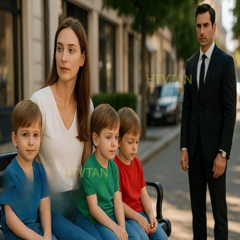 Multimillonario ve a su exnovia esperando un Uber con 3 niños idénticos a él…