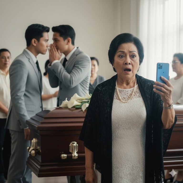 En el funeral de mi esposo, recibí un mensaje de texto de un número desconocido: “Todavía estoy viva. No confíes en los niños”. Pensé que era una broma cruel.