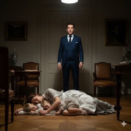 El millonario llegó a casa en medio de la noche y se congeló cuando vio a la señora de la limpieza durmiendo junto a sus gemelos.