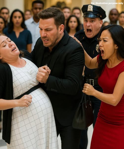 En el Centro Comercial de Dallas, un director ejecutivo gol.pea a su esposa embarazada por su amante — sin saber que su suegro multimillonario lo observaba vestido de uniforme.