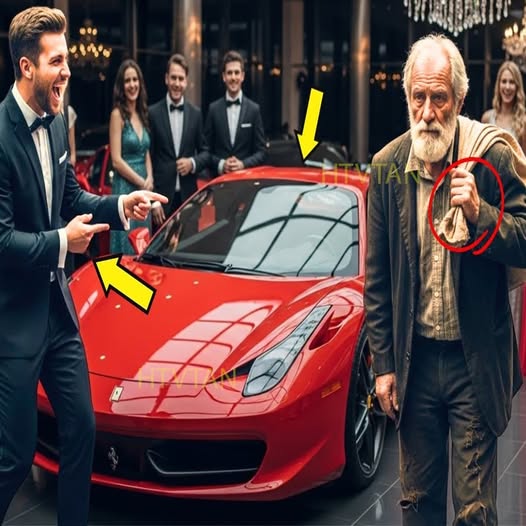 “¡TE DOY MI FERRARI SI LO ENCIENDES!” EL MILLONARIO HUMILLÓ AL VIEJO HAMBRIENTO Y EL FINAL LOS CALLÓ…