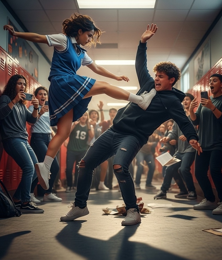 ¿Qué ocurre cuando un abusador escolar decide meterse con la chica más callada?