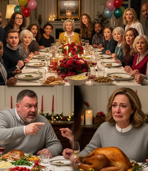 Mi esposo me dio una bofetada frente a toda su familia en Acción de Gracias… pero luego mi hija Emma dio un paso adelante con su tableta y dijo cinco palabras que silenciaron toda la sala e hicieron que el rostro de mi esposo se pusiera blanco de terror…