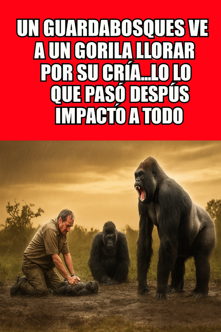 Un guardabosques ve a un gorila llorar por su cría… lo que pasó después impactó a todos