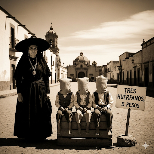 Una viuda solitaria compró 3 huérfanos con sacos en la cabeza y se los llevó cuando uno de ellos…