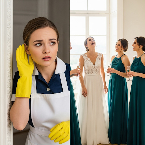 UNA EMPLEADA DE LIMPIEZA ESCUCHÓ LA CONFESIÓN DE LA NOVIA MINUTOS ANTES DE LA BODA Y…