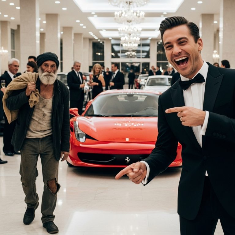 “¡TE DOY MI FERRARI SI LO ENCIENDES!” EL MILLONARIO HUMILLÓ AL VIEJO HAMBRIENTO Y EL FINAL LOS CALLÓ…