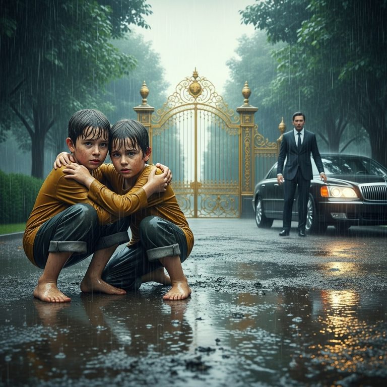 Llegó A Casa Sin Avisar Y Vio A Sus Gemelos Judíos Abandonados Por La Nueva Esposa Bajo La Lluvia…