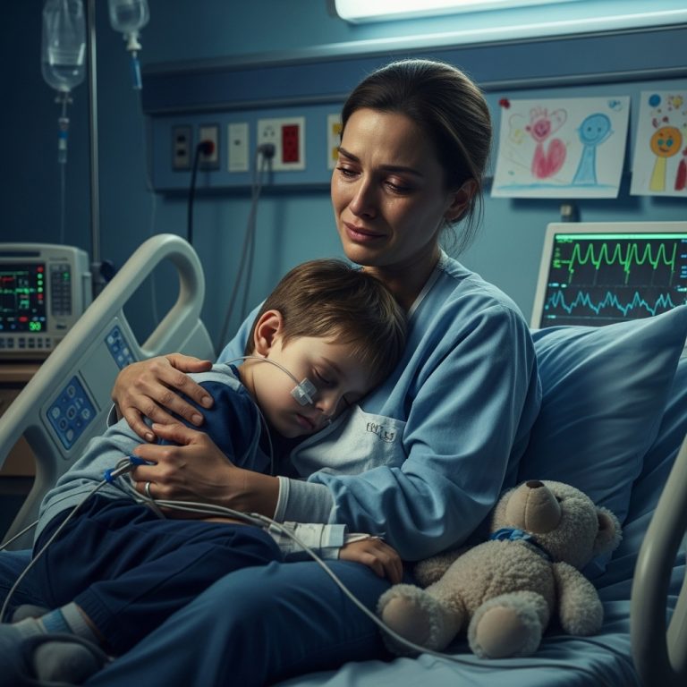 La mujer que se hizo pasar por la madre de un niño en el hospital.