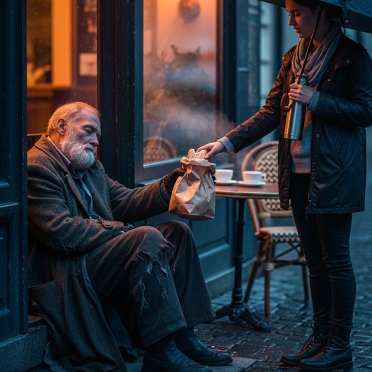 Él se llamaba Jules. Dormía en un portal junto al café de la esquina, envuelto en un abrigo que ya no abrigaba y cargando con un pasado que nunca contaba.