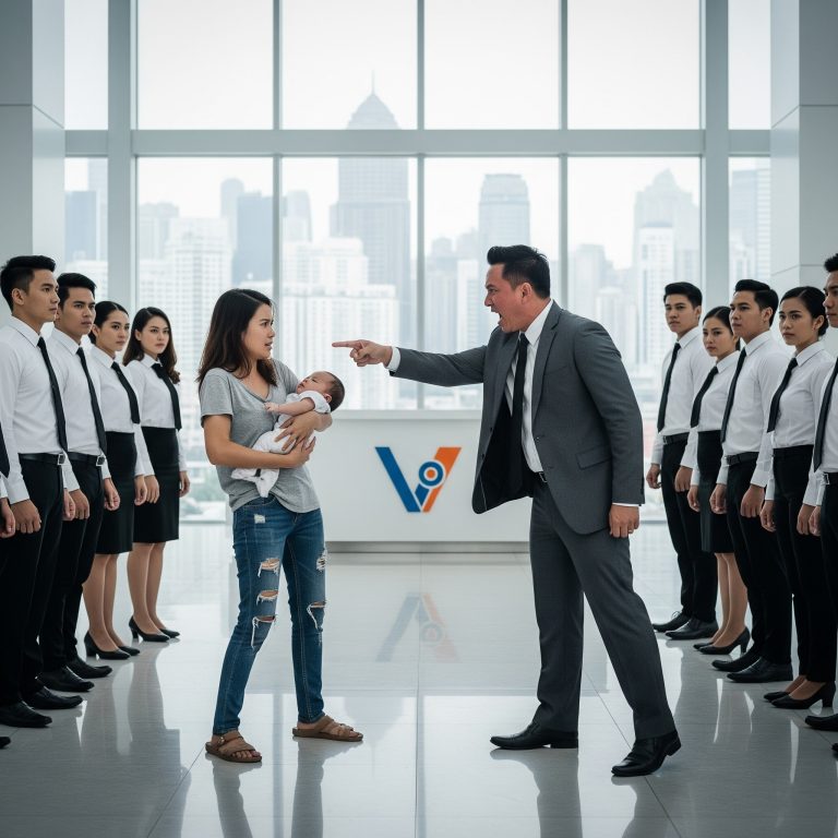 En medio de una multitud apretada, una mujer delgada empuja a un niño de siete años, sosteniendo una bolsa de tela gastada. Sus ojos buscan a alguien entre los extraños; el niño acaricia la mano de su madre con silencio… Han recorrido más de 200 kilómetros para encontrar a un hombre — que para el niño lo era todo.