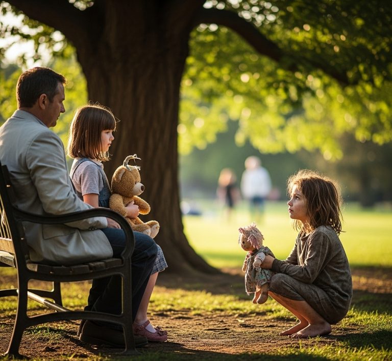 MILLONARIO VIUDO LLEVA A SU HIJA MUDA AL PARQUE… HASTA QUE UNA NIÑA DE LA CALLE HACE UN MILAGRO