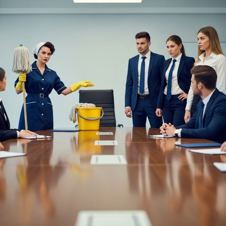 LIMPIADORA HABLÓ 9 IDIOMAS EN JUNTA DE EMPRESA… AL DÍA SIGUIENTE, LA ENVIARON A…