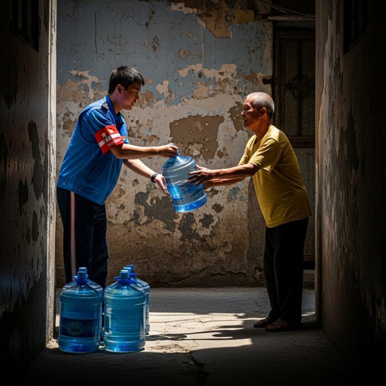 Un hombre de 75 años ordenaba 14 cajas de agua mineral todos los días. El repartidor sospechó y llamó a la policía. Cuando se abrió la puerta, todos quedaron sorprendidos.