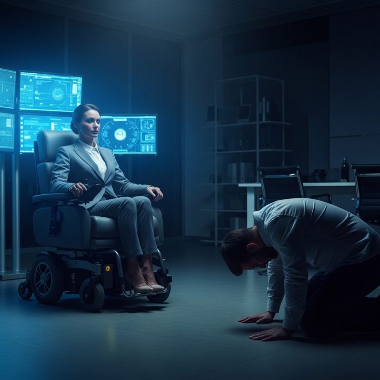 «¡Ahora no eres más que una carga de la que nadie necesita!» — gritó el prometido, dando una patada a su silla de ruedas. Pero un año después, él se arrastraba a sus pies, implorando perdón…