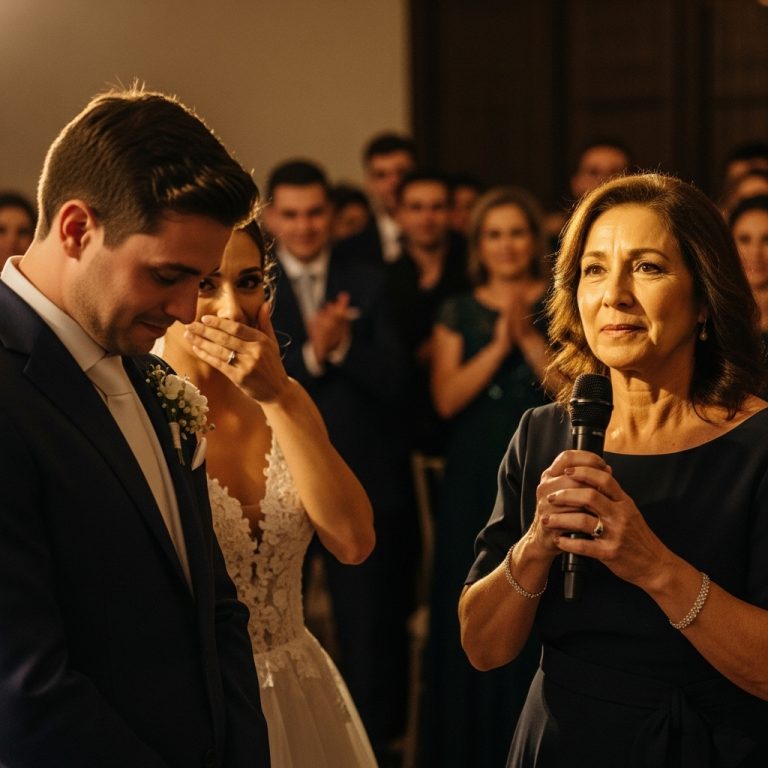En la boda, el hijo insultó a su madre llamándola “presidiaria” y “pordiosera”, y le ordenó que se marchara. Pero ella tomó el micrófono y comenzó un discurso…